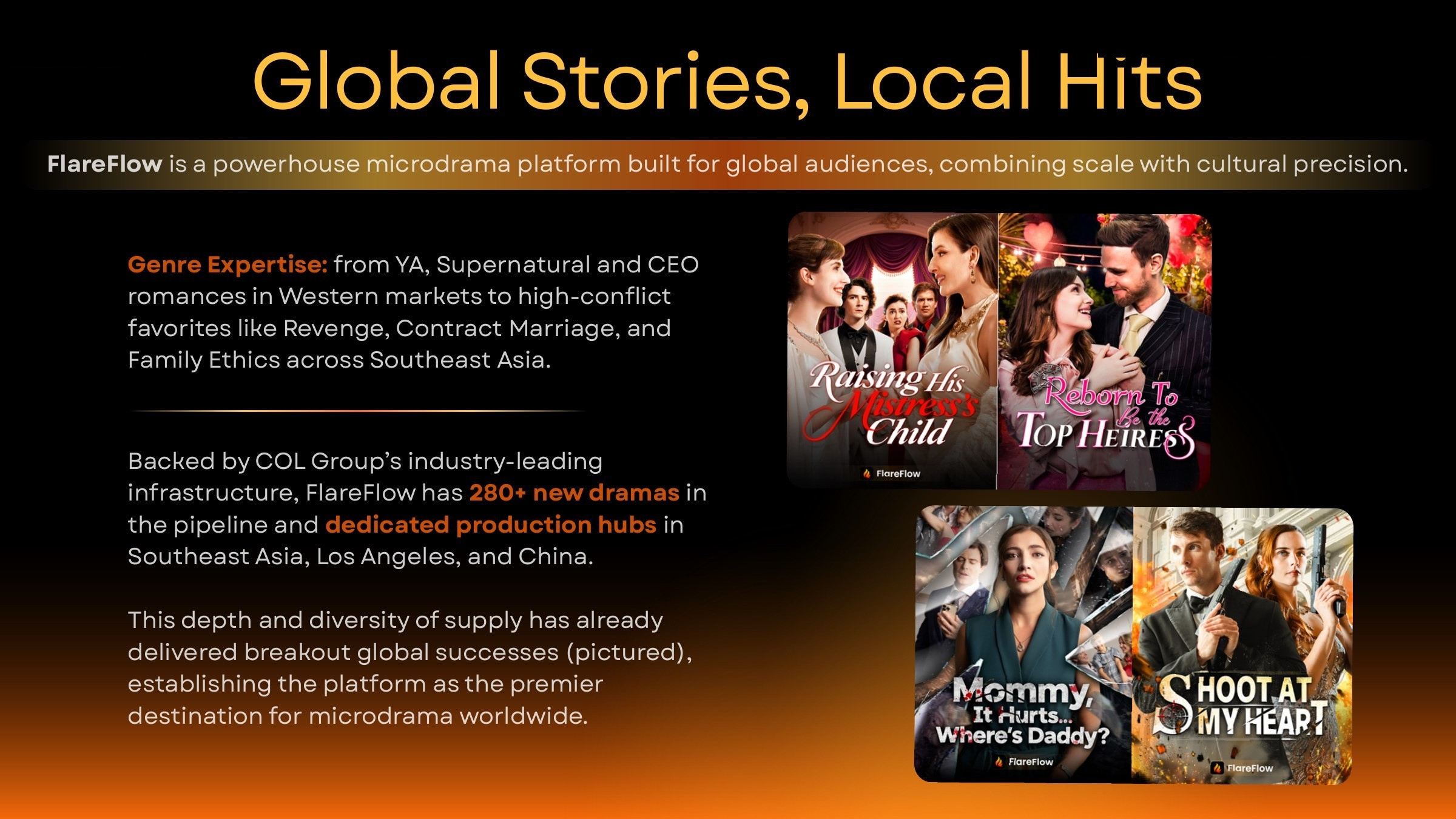 FlareFlow global content showcase
